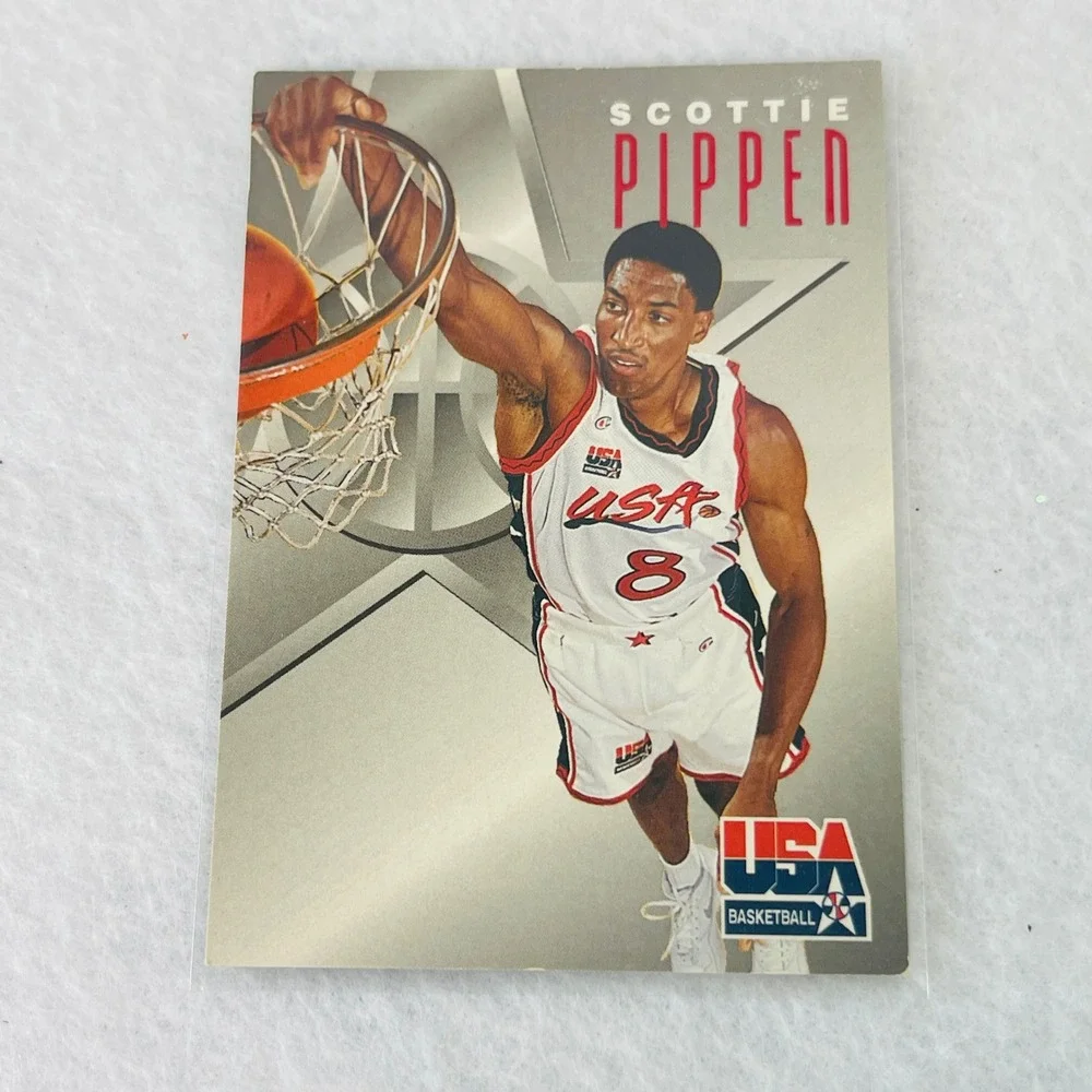 1996 SkyBox USA Basketball Scottie Pippen #8 Texaco Promo Card Chicago Bulls